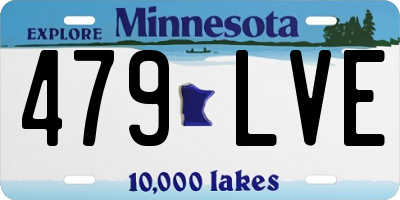 MN license plate 479LVE