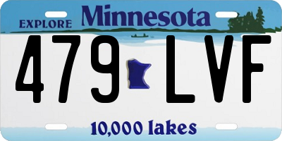 MN license plate 479LVF