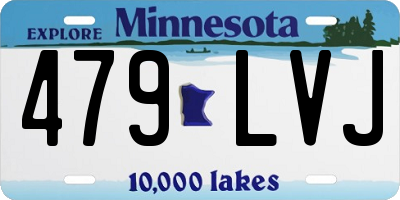 MN license plate 479LVJ
