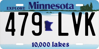 MN license plate 479LVK