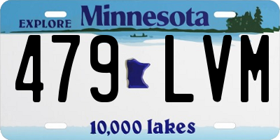 MN license plate 479LVM