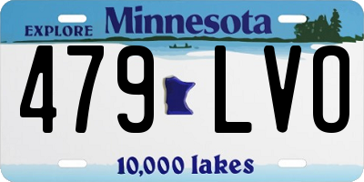 MN license plate 479LVO