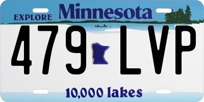 MN license plate 479LVP