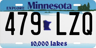 MN license plate 479LZQ