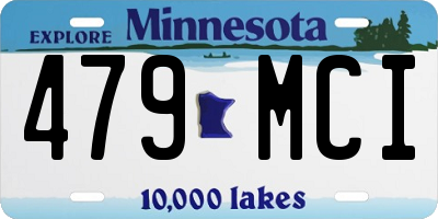 MN license plate 479MCI