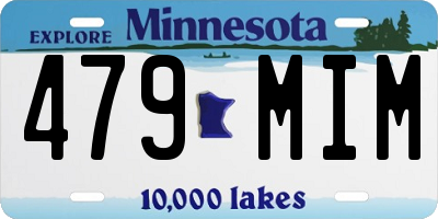 MN license plate 479MIM