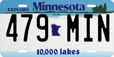 MN license plate 479MIN