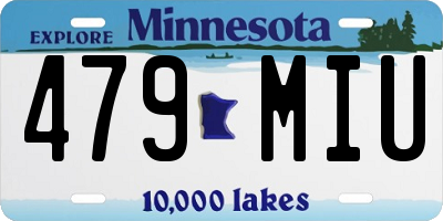 MN license plate 479MIU