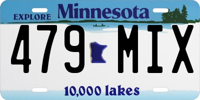 MN license plate 479MIX