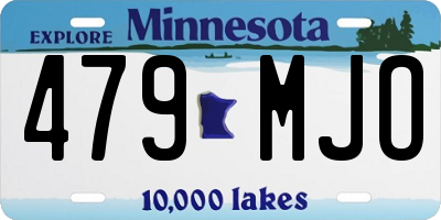 MN license plate 479MJO