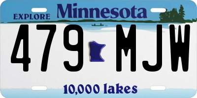 MN license plate 479MJW