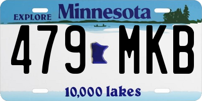 MN license plate 479MKB