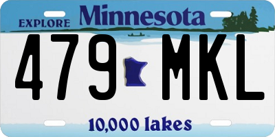 MN license plate 479MKL