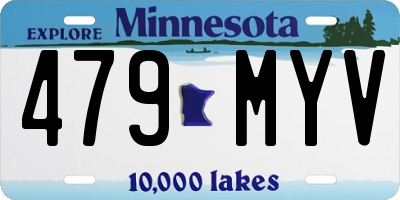 MN license plate 479MYV