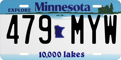 MN license plate 479MYW