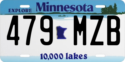 MN license plate 479MZB