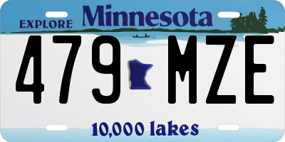 MN license plate 479MZE