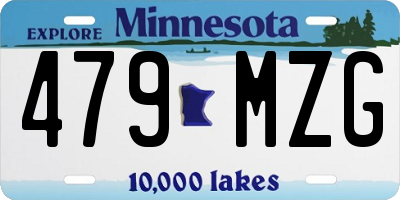 MN license plate 479MZG