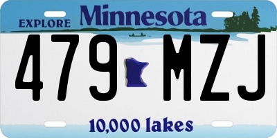 MN license plate 479MZJ