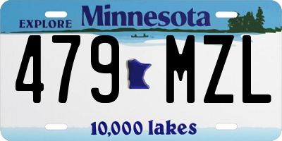 MN license plate 479MZL