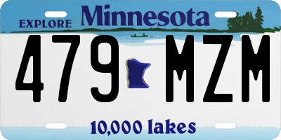 MN license plate 479MZM