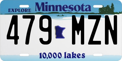 MN license plate 479MZN