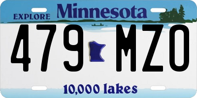 MN license plate 479MZO