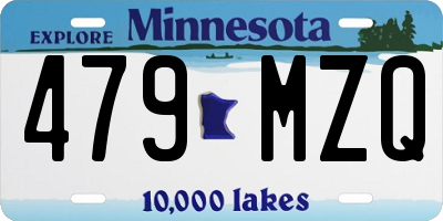 MN license plate 479MZQ