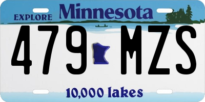 MN license plate 479MZS