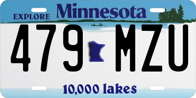 MN license plate 479MZU