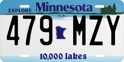 MN license plate 479MZY