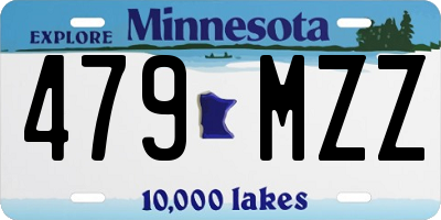 MN license plate 479MZZ