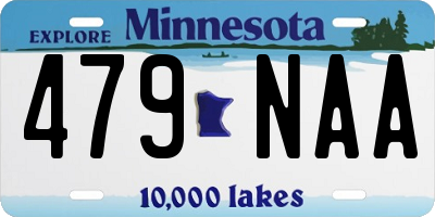 MN license plate 479NAA