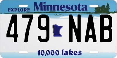 MN license plate 479NAB