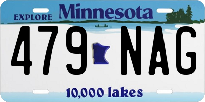 MN license plate 479NAG