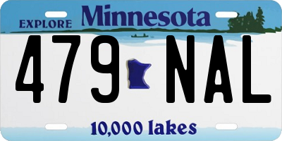 MN license plate 479NAL