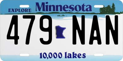 MN license plate 479NAN