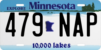 MN license plate 479NAP