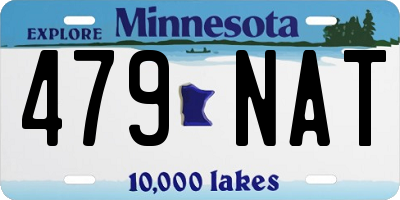 MN license plate 479NAT