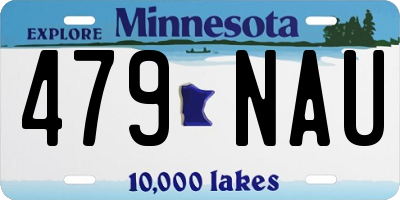 MN license plate 479NAU