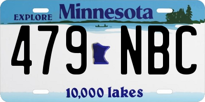 MN license plate 479NBC