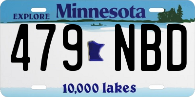 MN license plate 479NBD