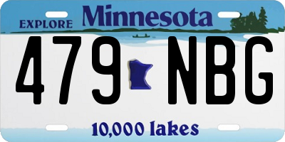 MN license plate 479NBG