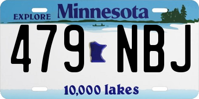 MN license plate 479NBJ