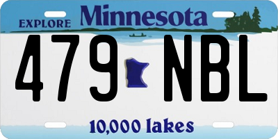 MN license plate 479NBL