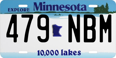 MN license plate 479NBM