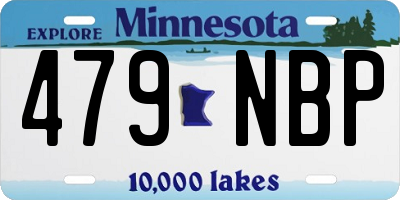 MN license plate 479NBP