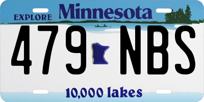 MN license plate 479NBS
