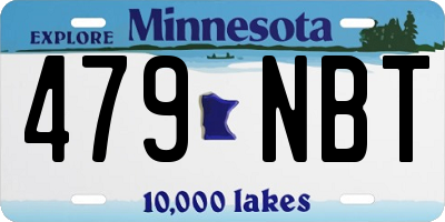 MN license plate 479NBT