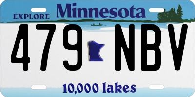 MN license plate 479NBV